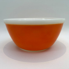 Vintage JAJ Pyrex Orange Rainbow Mixing Bowl 703 Mid Century 60's