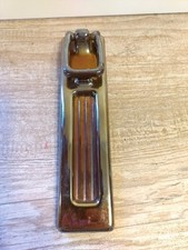 Old Cast Iron Enamel Lustre Letter Plate/Knocker Vertical  9.25" x 2.25"