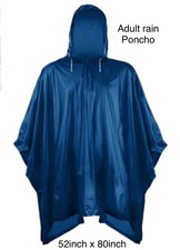 Rain Poncho Adult Waterproof