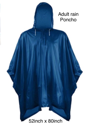 Rain poncho adult waterproof - adult,