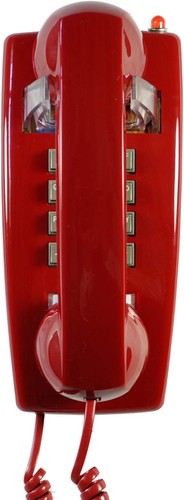 Vintage red wall - wall, phone