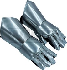 Medieval Gauntlets Silver