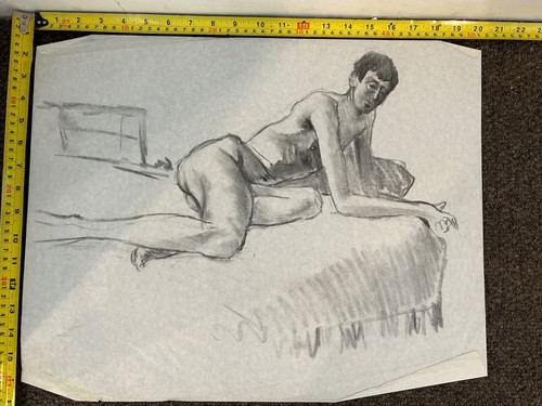 Vintage 1970s drawing male - drawing,