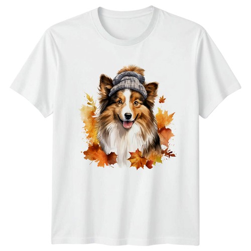 Cozy autumn dog - dog, watercolor