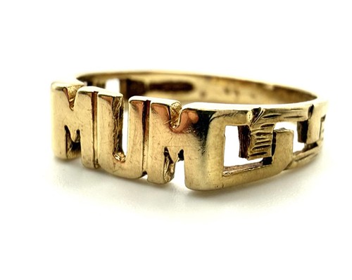 9ct gold mum - ring, classic