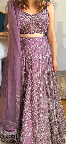 Purple mauve sequin beaded - purple, /mauve