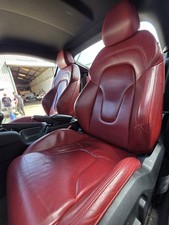AUDI TT 8J MK2 2006-14 FRONT AND REAR OX BLOOD RED LEATHER SEATS DOOR CARDS ELEC
