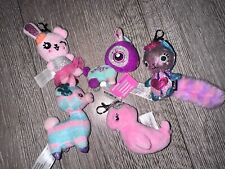 Smiggle Keyring Plush Fluffy Cute Character Keyrings X5