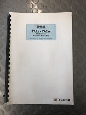 TEREX TA2E AND TA2SE 4WD DUMPER SPARES MANUAL ORIGINAL BOOK 