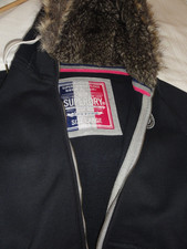 SUPERDRY LADIES GIRLS FLEECE ZIPPED ANORAK WITH HOOD
