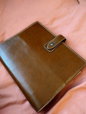 Filofax Malden A5 Personal Organiser Diary Planner Antique Leather Ochre Brown
