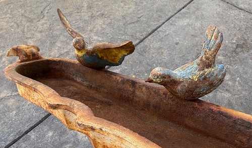 Cast iron bird feeder bath - feeder,