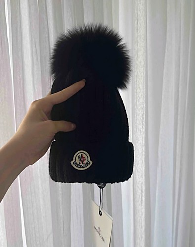 Moncler beanie pom black - beanie, pom-pom