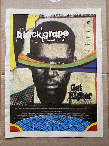 Black grape get higher poster - grape,