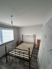 Modern Style Brass With Antique Look Double Bed Frame With Orthopaedic Mattress