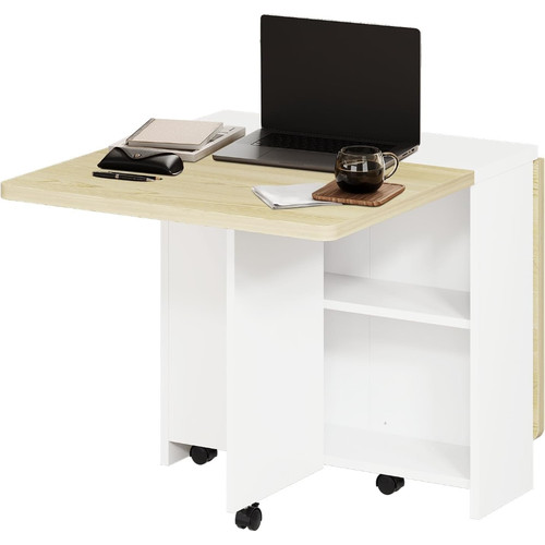 Folding dining table - folding, wheels