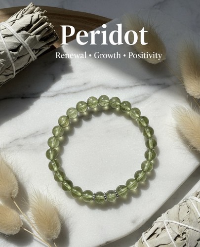 Peridot crystal bracelet - crystal,