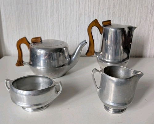 Retro picquot ware tea set - picquot,