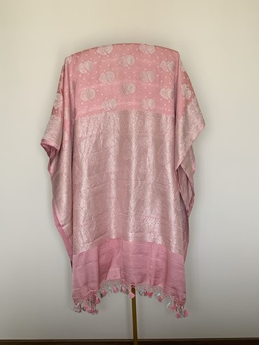 Blush pink banarasi mashru - pink,