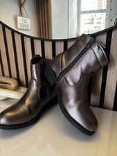 Uk12 Girls Metallic Pewter