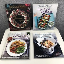 Slimming World Recipe Books X4 Bundle Festive Feasts,Fakeaways,Extra Easy,Free