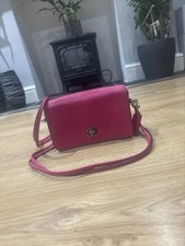 Coach Small Penny Fuchsia Leather Crossbody Bag Sling Bag