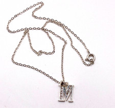 Initial M 925 sterling silver