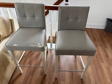 2 X JOHN LEWIS Light Grey Simone Bar Stools