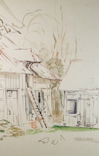 Original watercolour french - original, watercolour,'french