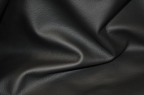 Black leather hide upholstery - leather,