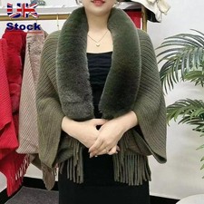 Cloak Cardigan Cape Faux Fur