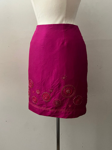 Vintage fuchsia pink silk - vintage,