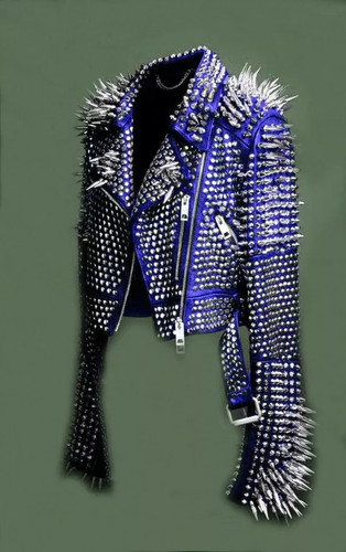 Mens studed leather jackets - leather,