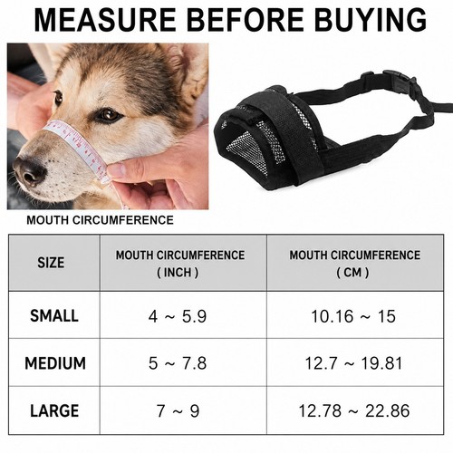 Adjustable soft dog muzzle - soft,