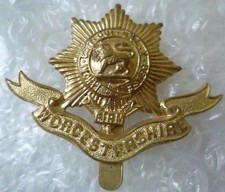 Worcestershire Regiment Cap Badge All Brass Slider ANTIQUE Org