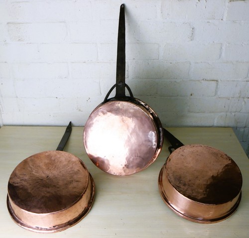Antique copper saucepans - antique, 3