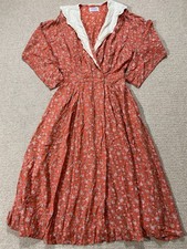 Vintage 80s Midi Dress Womens