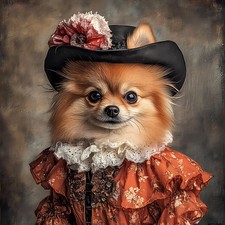 Regal Pomeranian  in a fluffy