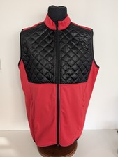 ADIDAS Golf Climaheat Prime Fill Quilted Gilet /Vest Red & black Men's Size XL