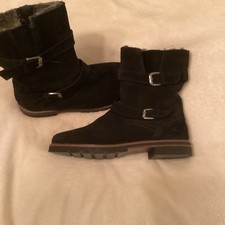 Dune black Real suede boots