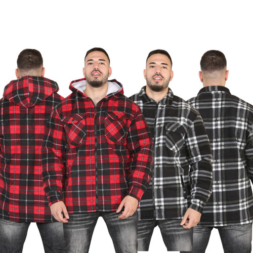 Mens padded shirt fur - padded, lined