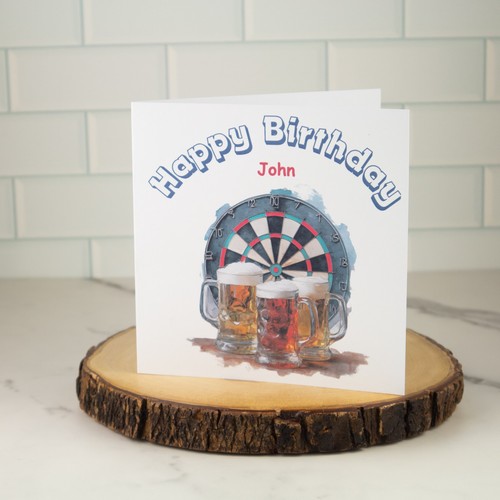 Handmade dart player birthday - player,