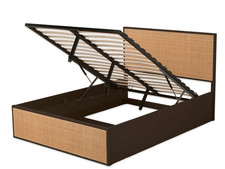 Snuggle Beds Raphael Rattan Ottoman Storage Bed | Black Finish | Double and King