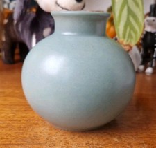 Poole Pottery Turquoise Blue Lustre Iridescent Bud Vase Dolphin Mark Calypso