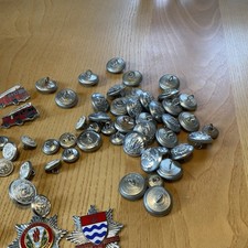 Fire Fighting Collection Badges Buttons medals vintage collection 