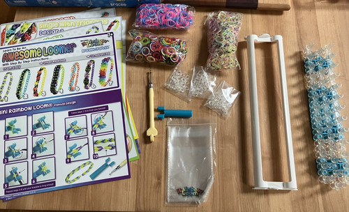 Rainbow loom kit opened but - rainbow, opened,