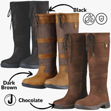 New WATERPROOF DUBLIN RIVER BOOTS Standard & Wide & Extra Wide Calf Size 3-10 UK