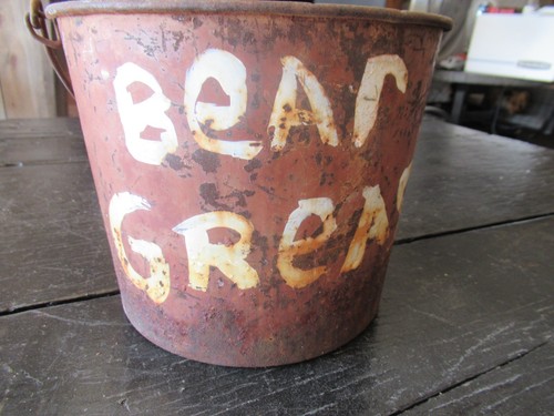 Vintage metal pail bucket - vintage,