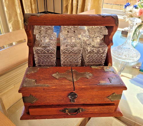 Oak tantalus decanter set - tantalus,,