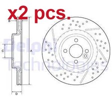 X2 PCS FRONT BRAKE DISC ROTOS
